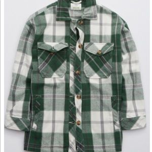 COPY - Aerie Offline Flannel Button Down Jacket
